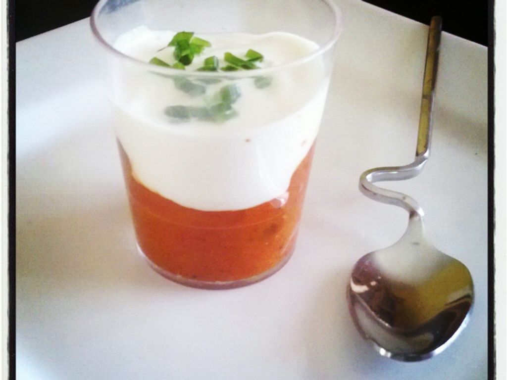 Recette de Verrines : Tartinade de Poivron et Fromage Frais au Thermomix