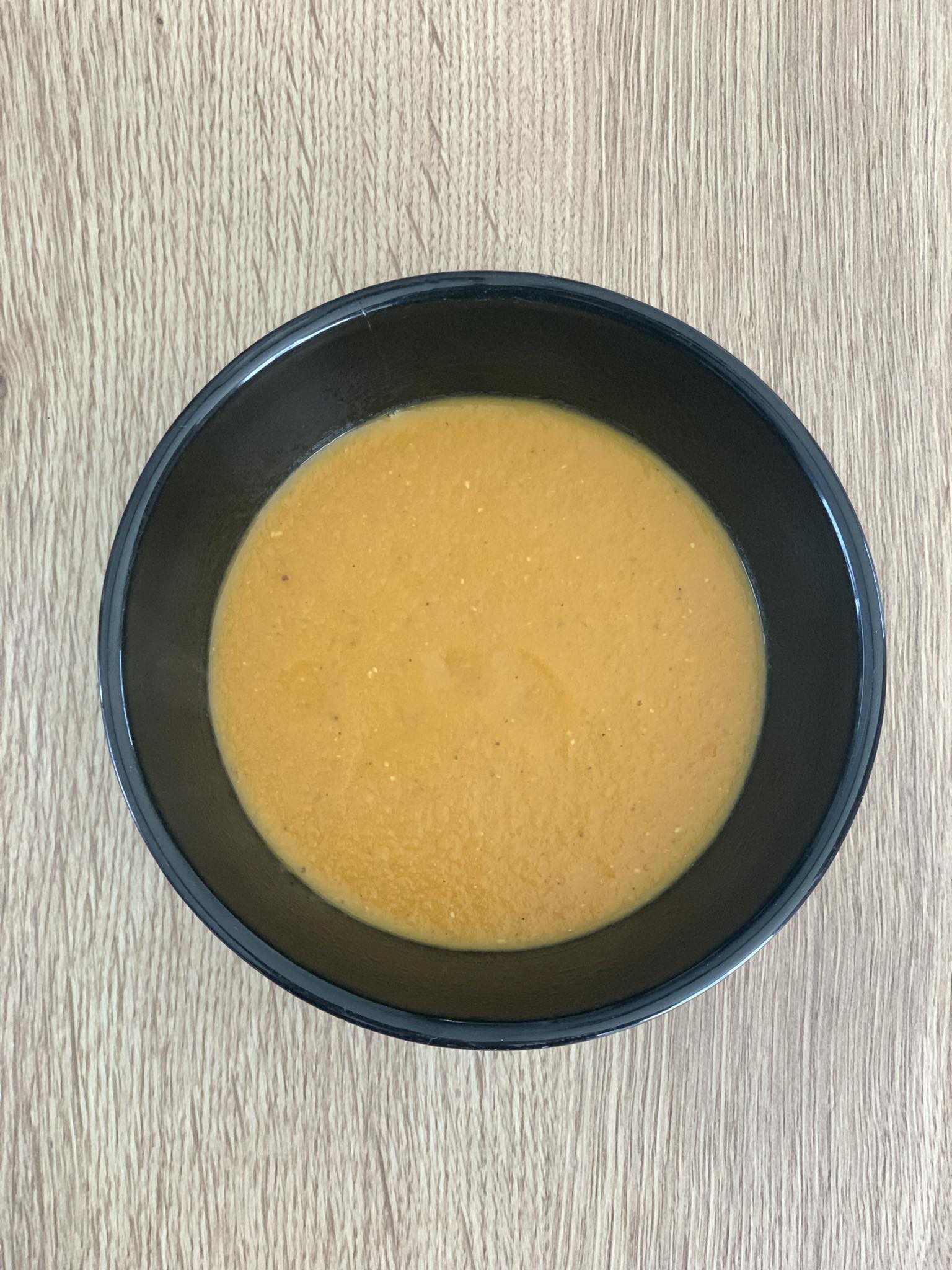 Velouté de Lentilles Corail au Curry et au Lait de Coco